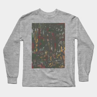 "Change of Chaos" - Dark Abstract Painting Original Artwork Abstract Line Art lots of colors Long Sleeve T-Shirt